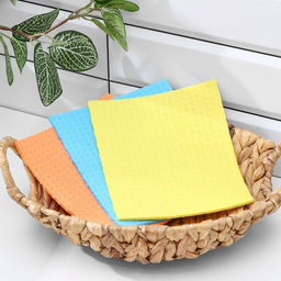 Цена за 2 шт. Салфетки для уборки Доляна, целлюлоза губчатая, 16.5×15.5 см, 3 шт.