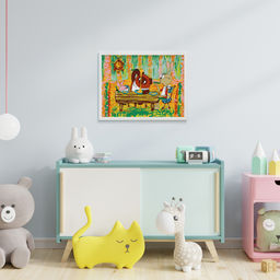 ФРЕЯ CMF-PKZ/PM-005 Набор для раскрашивания по номерам (на картоне) 40 х 30 см Винни-Пух в гостях у Кролика