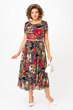 Платье Swallow 843.4 сине-бело-красный принт фото 8