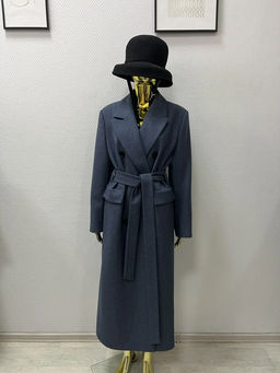 Пальто женское демисезонное 26326/к (синий меланж)