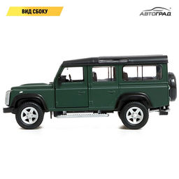 Машина металлическая LAND ROVER DEFENDER, 1:32, инерция, цвет матовый зелёный - Автоград фото 4