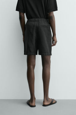BERMUDA REGULAR FIT  ESTRUCTURA / Negro - Zara фото 3