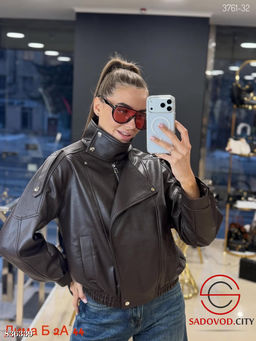 Кожаная куртка весенняя - Bruno фото 2