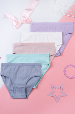 Трусы для девочки в рубчик 5шт. Happyfox