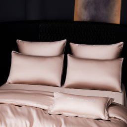 Комплект постельного белья Однотонный Сатин Премиум на резинке OCPR002 180*200*30;160*200*30;140*200*30 Евро 4 Наволочки