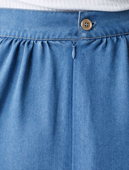 Юбка полусолнце из лиоцелла под деним - Vilatte фото 2