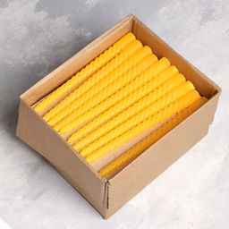 Цена за 60 шт. Свеча витая, 2.2×25 см, жёлтая, «Богатство Аромата»