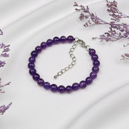 Браслет из камня Аметист 17 см +