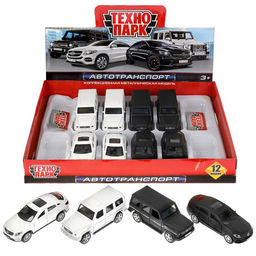 Технопарк. Машина металл "Mercedes g-class/mercedes gla-coupe мат" асс. арт.GCLASSGLECO-12DB12-BEWH