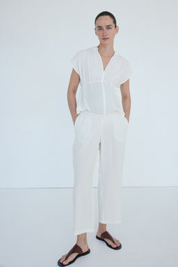 MAMA Pantalon de muselina Before & After