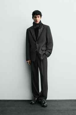 WOOL BLEND SUIT TROUSERS