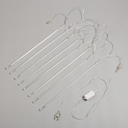 Гирлянда «Сосульки» 2.5×0.5 м, IP65, прозрачная нить, 288 LED, свечение тёплое белое с эффектом стекания, 12 В