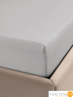 Простыня на резинке PRIME PRIVE СМОГЕН хлопок с-сер.