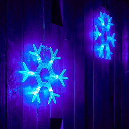 ULD-E1503-036/DTA BLUE IP20 SNOWFLAKES-1 Занавес светодиодный фигурный Снежинки-1, 1,5х0,3м. 6 подвесов. 36 светодиодов. Синий свет. Провод прозрачный. TM Uniel. - Volpe фото 8