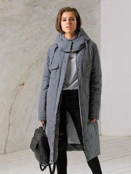 22414 Пальто графитовый