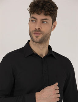Siyah Slim Fit Oxford G_mlek - Pierre cardin фото 3