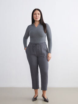 Beli Lastikli Dokulu Kad?n Pantolon