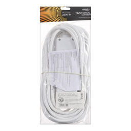 Удлинитель Luazon Lighting, 3 розетки, 10 м, 6 А, 1300 Вт, 3×0.75 мм2, с заземлением, с выключателем, белый