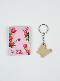 Подарочный набор, блокнот А7, 16 л., деревянный брелок Самой милой - Artfox фото 4