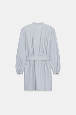 VESTIDO CORTO EFECTO PIEL CINTUR?N / Azul - Zara фото 9