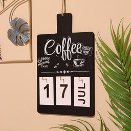 Сувенир вечный календарь подвесной Coffee, 0.71726.5 см, дерево, чёрный - Simaland фото 2
