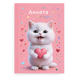 Анкета для друзей арт. 72287 КОТЁНОК С СЕРДЕЧКОМ