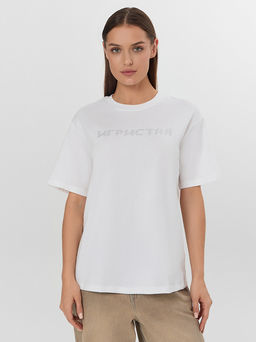 Футболка женская белая с надписью Игристая