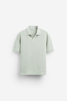 TEXTURED POLO SHIRT WITH RIBBED TRIMS - Zara фото 62