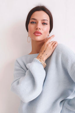 Martichelli Костюм с юбкой трикотажный в нежно-голубом  фото 2