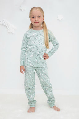 К 1552/лесные друзья на голубой дымке, пижама