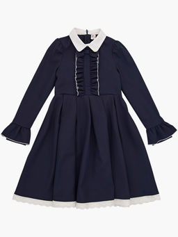 Платье для девочки в школу синее нарядное UD 7658 т.синий - Mini maxi фото 5