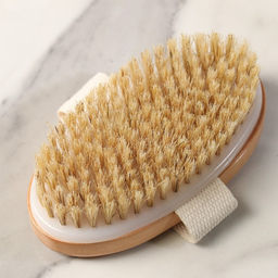 Щётка массажная для тела, из натуральной щетины, гладкая