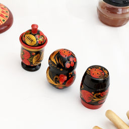 Набор для специй дерево «Ягодка», 4 предмета, хохлома