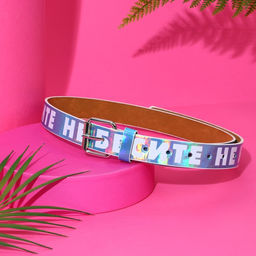 Ремень женский из зеркальной кожи Не бесите