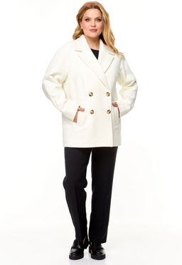 Пальто БелЭльСтиль 841 клетка серая  фото 96