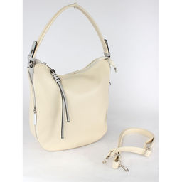 Сумка женская искусственная кожа ADEL-208/ММ, 1отд+еврокарман, плечевой ремень, бежевый/серый 260013