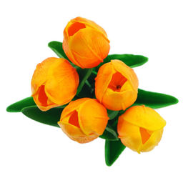 Цветы искусственные "Букет Тюльпанов из 5шт, L10 W10 H34 см