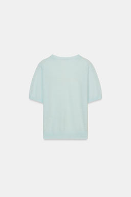 SHORT SLEEVE WOOL BLEND JUMPER - Zara фото 13