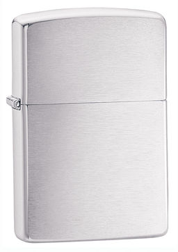 Зажигалка ZIPPO классическая с покрытием матовый хром | Brushed Chrome 200