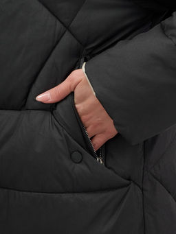 Куртка зимняя HaiLuoZi женская черная утеплитель 200 г/м² - Mtforce фото 12