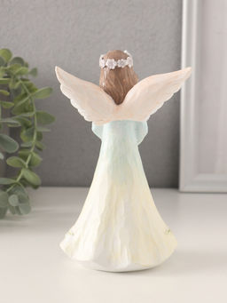 Фигурка полистоун Девушка-ангел в нежно-голубом платье, руки-сердце, 9.5?6.5?16 см