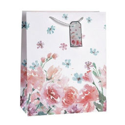 Цена за 12 шт. Пакет подарочный 26x32x12см Цветы / 5157L /уп 12/384/ - Галеонтрейд фото 4