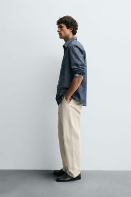 STRAIGHT-LEG CHINO TROUSERS - Zara фото 4
