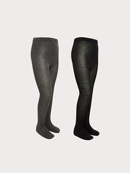 Basic K?z ?ocuk K?lotlu ?orap 2li