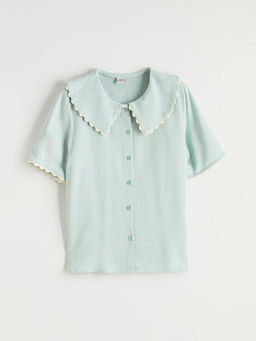 Bebe Yaka K?sa Kollu K?z ?ocuk G?mlek