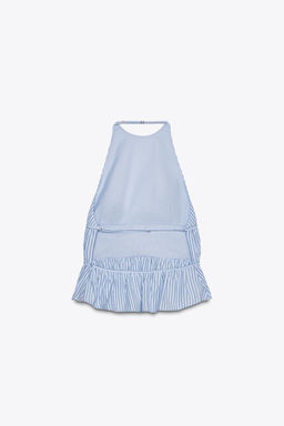 STRIPED POPLIN HALTER TOP - Zara фото 7