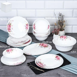 Столовый набор 20 предметов / 20/LHK6810 (19010) /уп 4/ Розовая композиция - Галеонтрейд фото 3