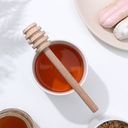 Цена за 3 шт. Ложка для мёда, дерево, 14.7×3 см