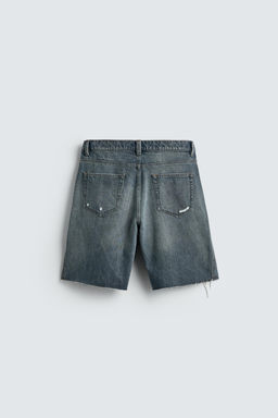 RIPPED DENIM BERMUDA SHORTS - Zara фото 7