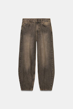 ZW COLLECTION MID-WAIST BARREL JEANS - Zara фото 6
